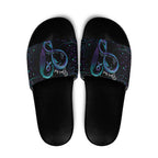 Personalized Australia Indigenous Infinity Heart Slide Sandals Purple Teal Ribbon You Are Not Alone - Aussie Hoodie