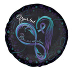 Personalized Australia Indigenous Infinity Heart Spare Tire Cover Purple Teal Ribbon You Are Not Alone - Aussie Hoodie