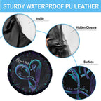 Personalized Australia Indigenous Infinity Heart Spare Tire Cover Purple Teal Ribbon You Are Not Alone - Aussie Hoodie