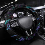 Australia Indigenous Infinity Heart Steering Wheel Cover Purple Teal Ribbon You Are Not Alone - Aussie Hoodie