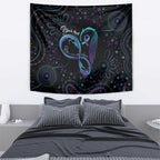 Personalized Australia Indigenous Infinity Heart Tapestry Purple Teal Ribbon You Are Not Alone - Aussie Hoodie