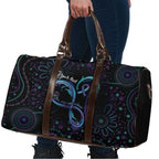 Personalized Australia Indigenous Infinity Heart Travel Bag Purple Teal Ribbon You Are Not Alone - Aussie Hoodie