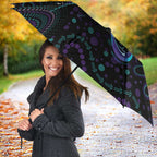 Personalized Australia Indigenous Infinity Heart Umbrella Purple Teal Ribbon You Are Not Alone - Aussie Hoodie