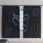 Personalized Australia Indigenous Infinity Heart Window Curtain Purple Teal Ribbon You Are Not Alone - Aussie Hoodie