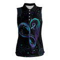 Personalized Australia Indigenous Infinity Heart Women Sleeveless Polo Shirt Purple Teal Ribbon You Are Not Alone - Aussie Hoodie