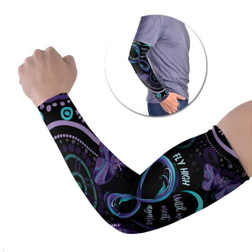 Personalized Australia Infinity Heart Indigenous Arm Sleeves Fly High Until We Meet Again - Aussie Hoodie