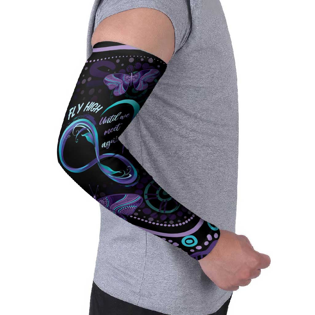 Personalized Australia Infinity Heart Indigenous Arm Sleeves Fly High Until We Meet Again - Aussie Hoodie