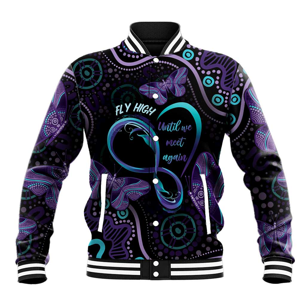 Personalized Australia Infinity Heart Indigenous Baseball Jacket Fly High Until We Meet Again - Aussie Hoodie
