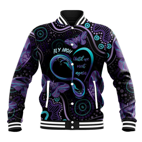 Personalized Australia Infinity Heart Indigenous Baseball Jacket Fly High Until We Meet Again - Aussie Hoodie