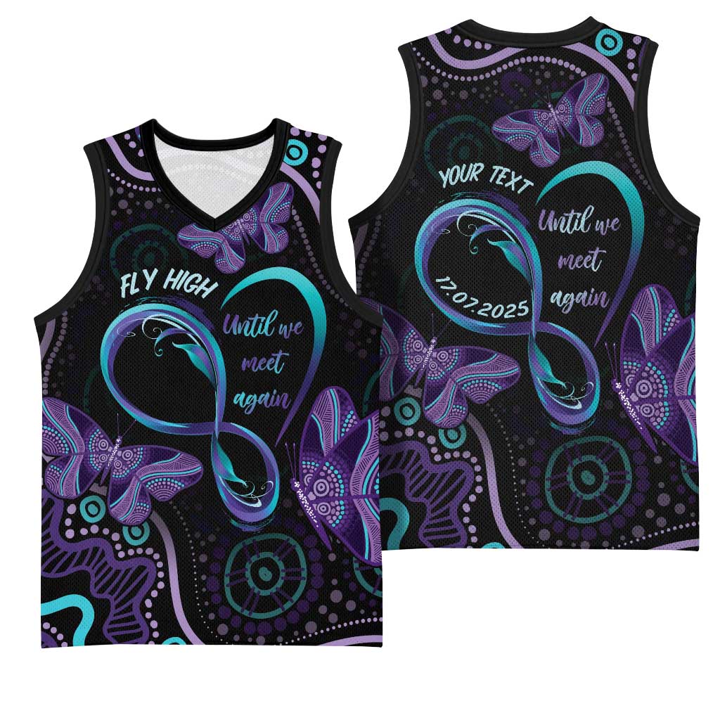 Personalized Australia Infinity Heart Indigenous Basketball Jersey Fly High Until We Meet Again - Aussie Hoodie