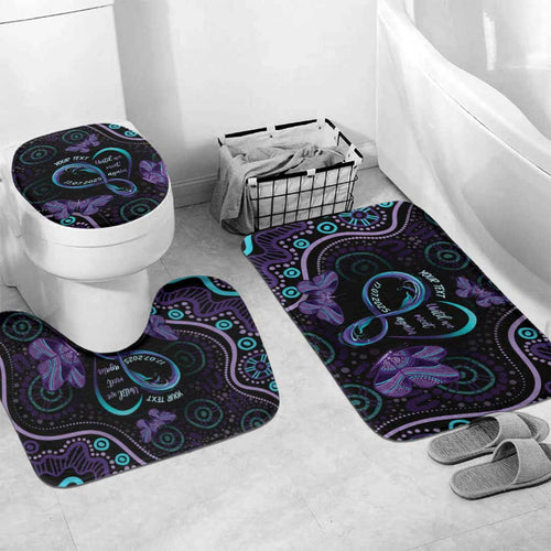 Personalized Australia Infinity Heart Indigenous Bathroom Set Fly High Until We Meet Again - Aussie Hoodie