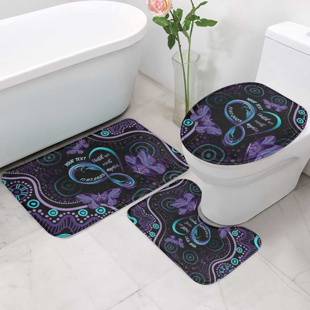 Personalized Australia Infinity Heart Indigenous Bathroom Set Fly High Until We Meet Again - Aussie Hoodie