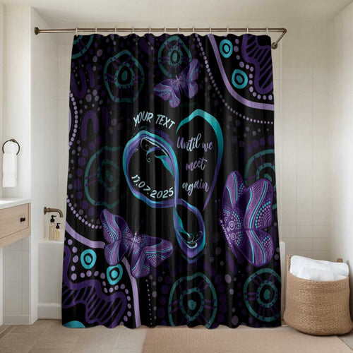 Personalized Australia Infinity Heart Indigenous Bathroom Set Fly High Until We Meet Again - Aussie Hoodie