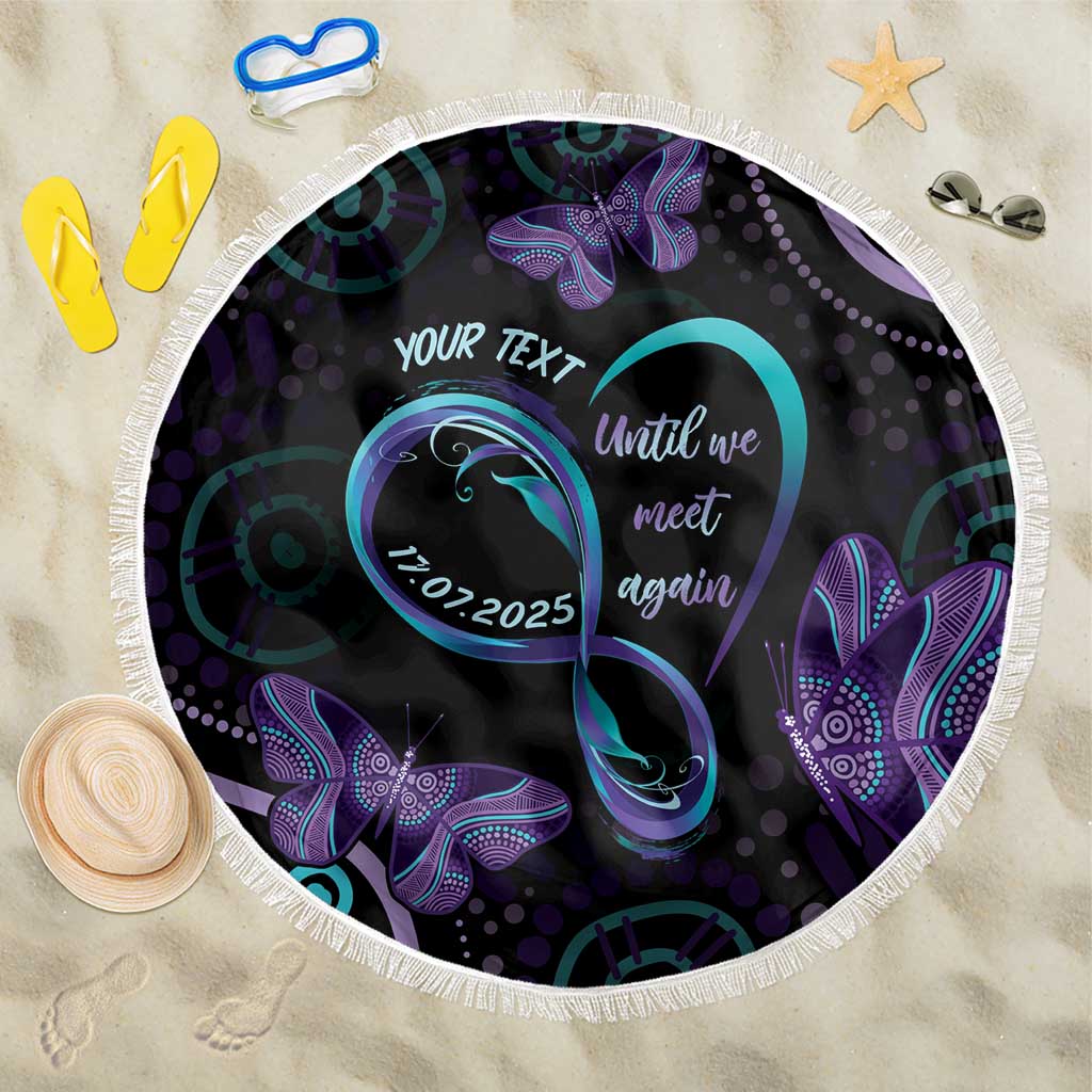 Personalized Australia Infinity Heart Indigenous Beach Blanket Fly High Until We Meet Again - Aussie Hoodie
