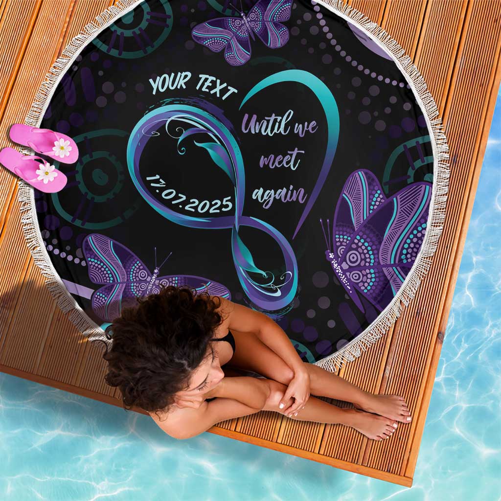 Personalized Australia Infinity Heart Indigenous Beach Blanket Fly High Until We Meet Again - Aussie Hoodie