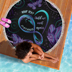 Personalized Australia Infinity Heart Indigenous Beach Blanket Fly High Until We Meet Again - Aussie Hoodie