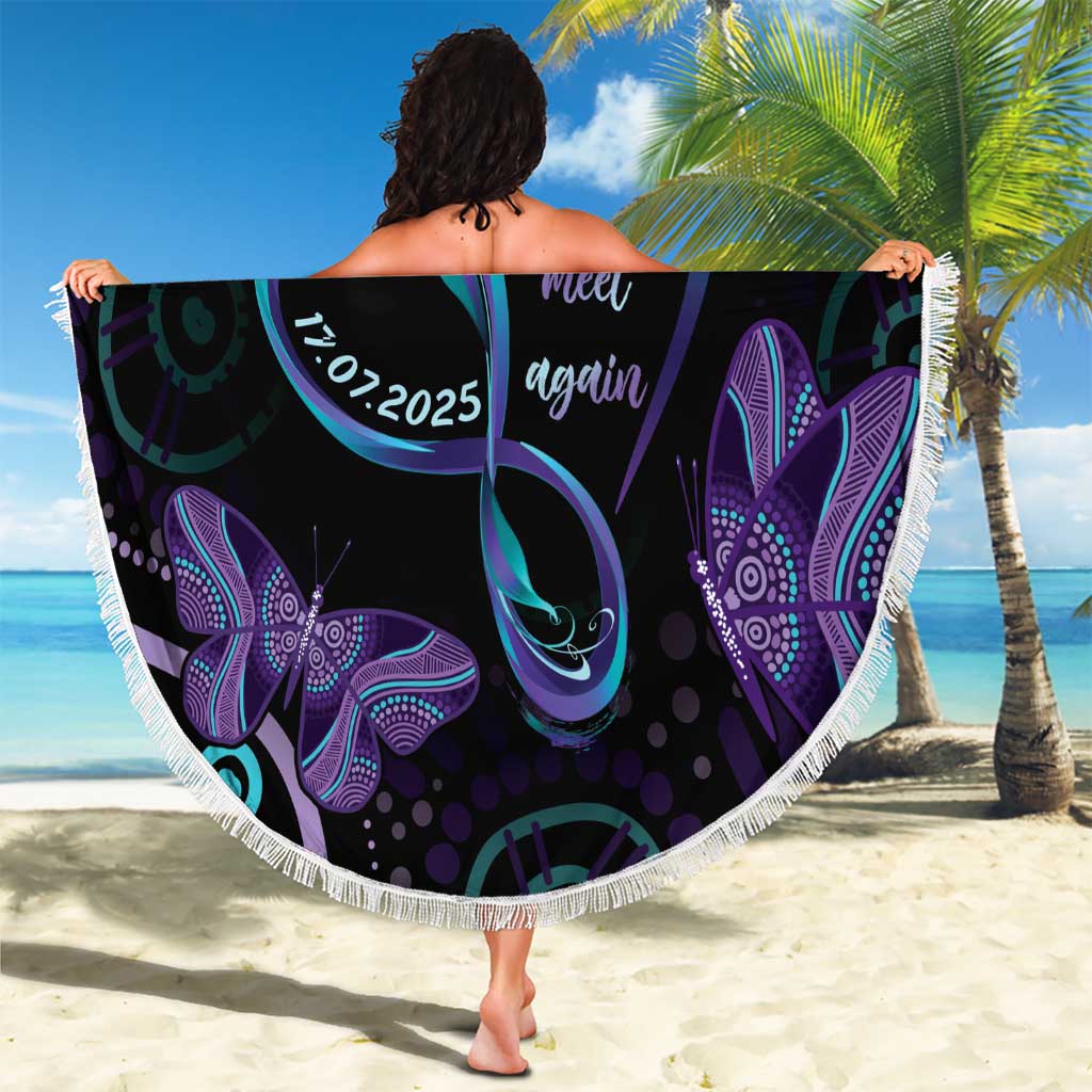 Personalized Australia Infinity Heart Indigenous Beach Blanket Fly High Until We Meet Again - Aussie Hoodie