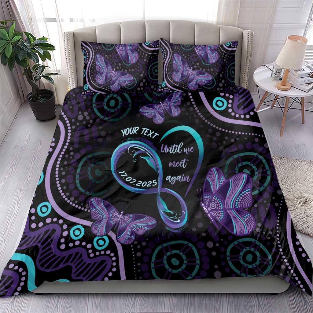 Personalized Australia Infinity Heart Indigenous Bedding Set Fly High Until We Meet Again - Aussie Hoodie