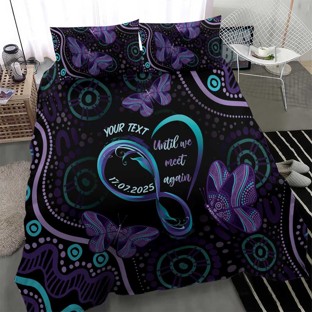 Personalized Australia Infinity Heart Indigenous Bedding Set Fly High Until We Meet Again - Aussie Hoodie
