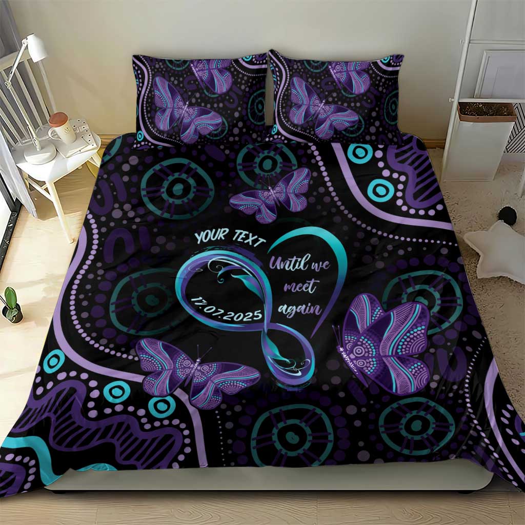 Personalized Australia Infinity Heart Indigenous Bedding Set Fly High Until We Meet Again - Aussie Hoodie