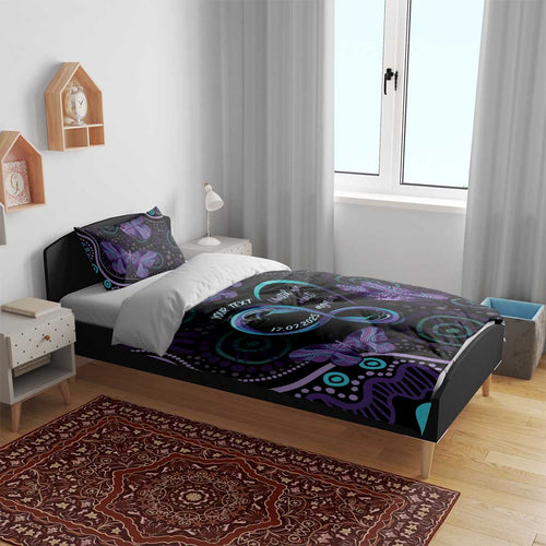 Personalized Australia Infinity Heart Indigenous Bedding Set Fly High Until We Meet Again - Aussie Hoodie