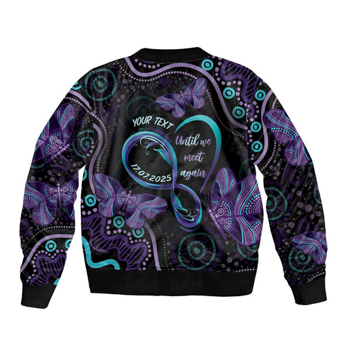 Personalized Australia Infinity Heart Indigenous Bomber Jacket Fly High Until We Meet Again - Aussie Hoodie