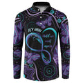 Personalized Australia Infinity Heart Indigenous Button Sweatshirt Fly High Until We Meet Again - Aussie Hoodie