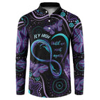 Personalized Australia Infinity Heart Indigenous Button Sweatshirt Fly High Until We Meet Again - Aussie Hoodie