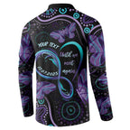 Personalized Australia Infinity Heart Indigenous Button Sweatshirt Fly High Until We Meet Again - Aussie Hoodie