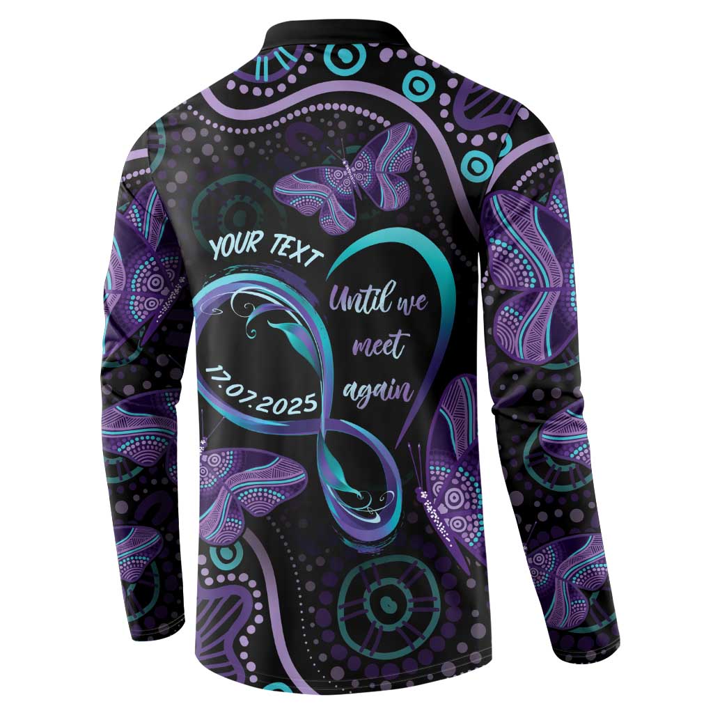Personalized Australia Infinity Heart Indigenous Button Sweatshirt Fly High Until We Meet Again - Aussie Hoodie