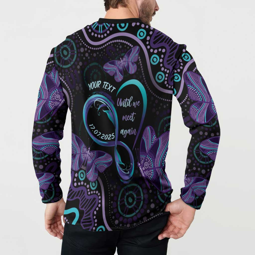 Personalized Australia Infinity Heart Indigenous Button Sweatshirt Fly High Until We Meet Again - Aussie Hoodie