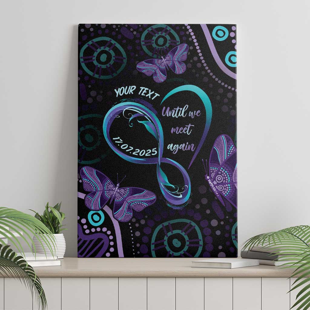 Personalized Australia Infinity Heart Indigenous Canvas Wall Art Fly High Until We Meet Again - Aussie Hoodie