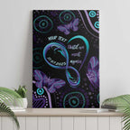 Personalized Australia Infinity Heart Indigenous Canvas Wall Art Fly High Until We Meet Again - Aussie Hoodie