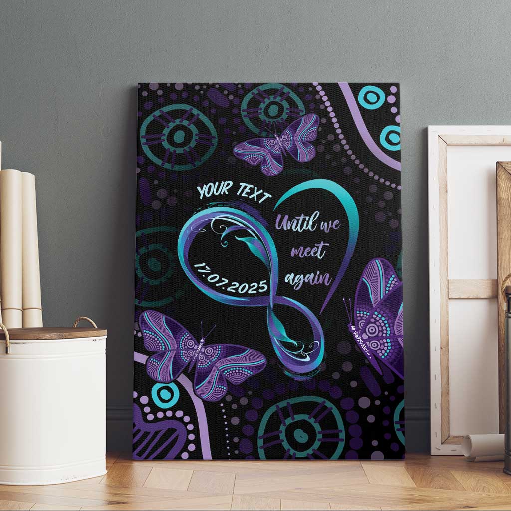 Personalized Australia Infinity Heart Indigenous Canvas Wall Art Fly High Until We Meet Again - Aussie Hoodie