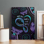 Personalized Australia Infinity Heart Indigenous Canvas Wall Art Fly High Until We Meet Again - Aussie Hoodie