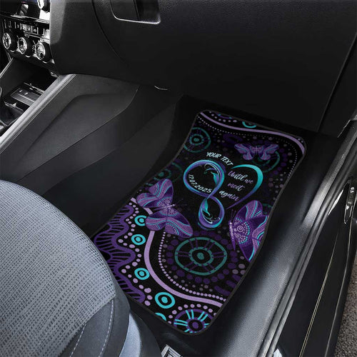 Personalized Australia Infinity Heart Indigenous Car Mats Fly High Until We Meet Again - Aussie Hoodie