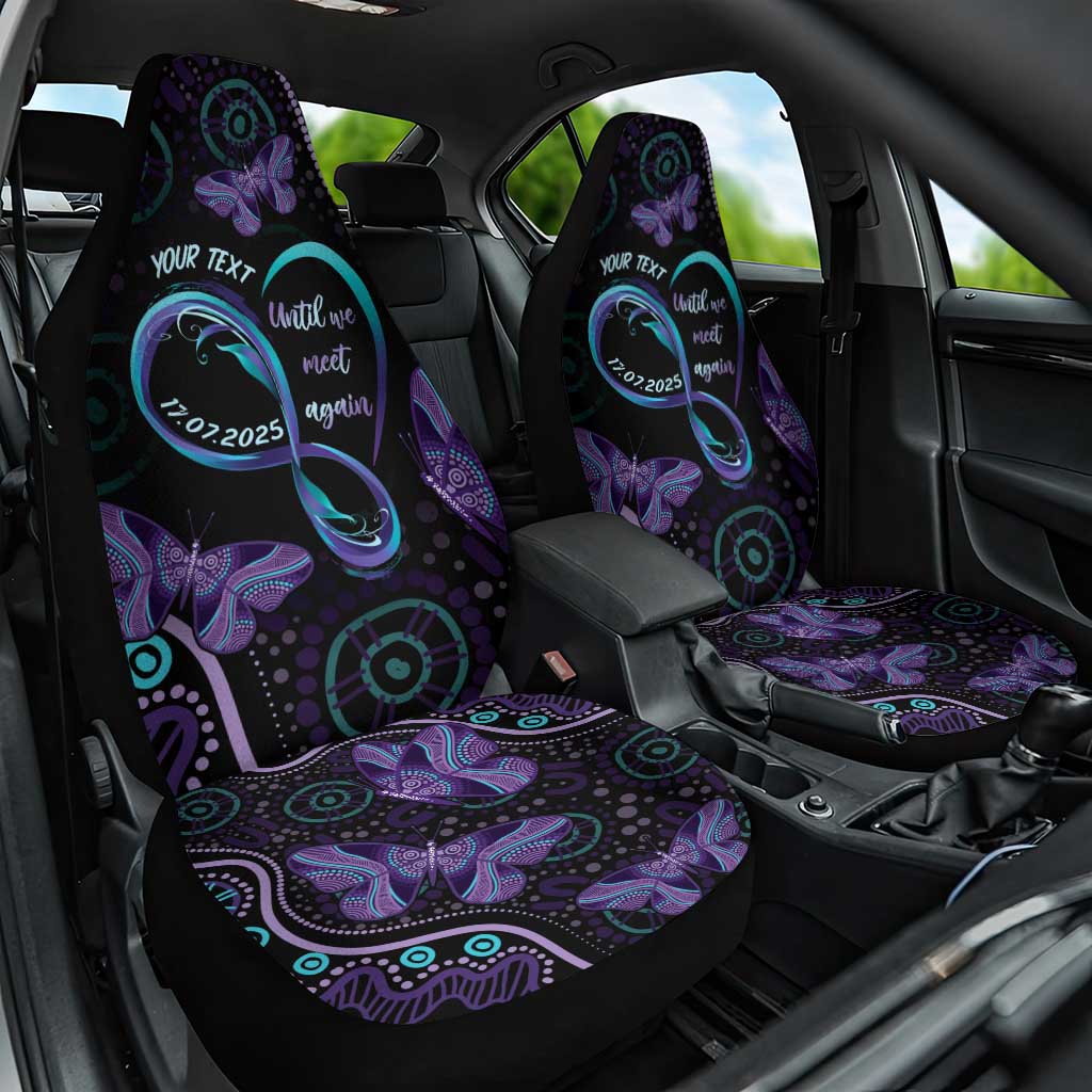 Personalized Australia Infinity Heart Indigenous Car Seat Cover Fly High Until We Meet Again - Aussie Hoodie