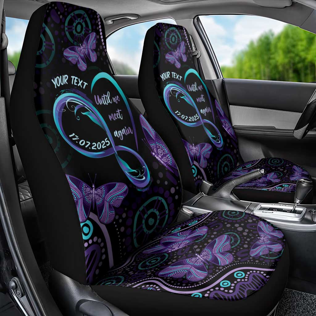 Personalized Australia Infinity Heart Indigenous Car Seat Cover Fly High Until We Meet Again - Aussie Hoodie