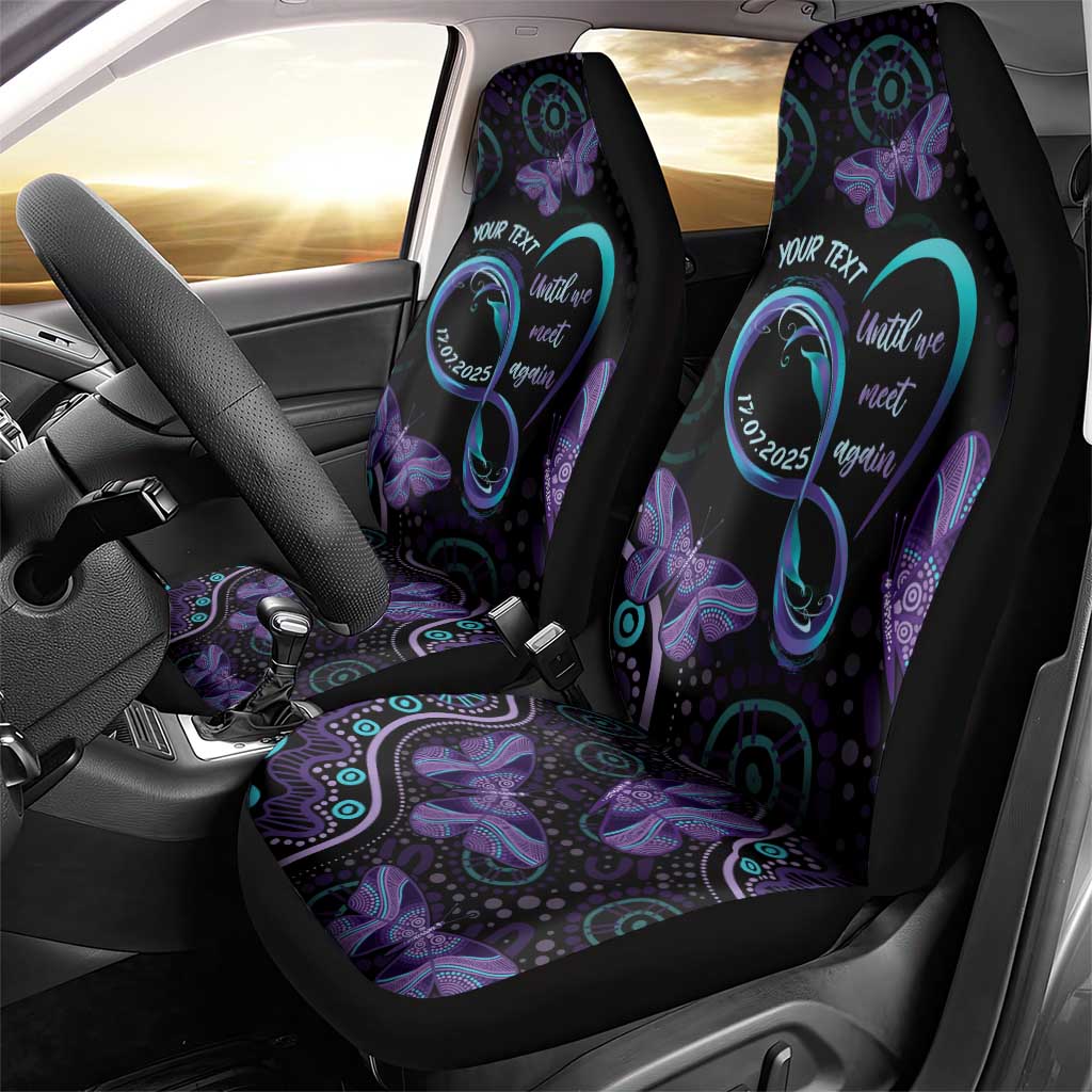 Personalized Australia Infinity Heart Indigenous Car Seat Cover Fly High Until We Meet Again - Aussie Hoodie