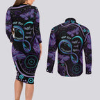 Personalized Australia Infinity Heart Indigenous Couples Matching Long Sleeve Bodycon Dress and Long Sleeve Button Shirt Fly High Until We Meet Again - Aussie Hoodie