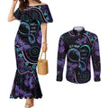 Personalized Australia Infinity Heart Indigenous Couples Matching Mermaid Dress and Long Sleeve Button Shirt Fly High Until We Meet Again - Aussie Hoodie