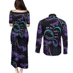 Personalized Australia Infinity Heart Indigenous Couples Matching Puletasi and Long Sleeve Button Shirt Fly High Until We Meet Again - Aussie Hoodie