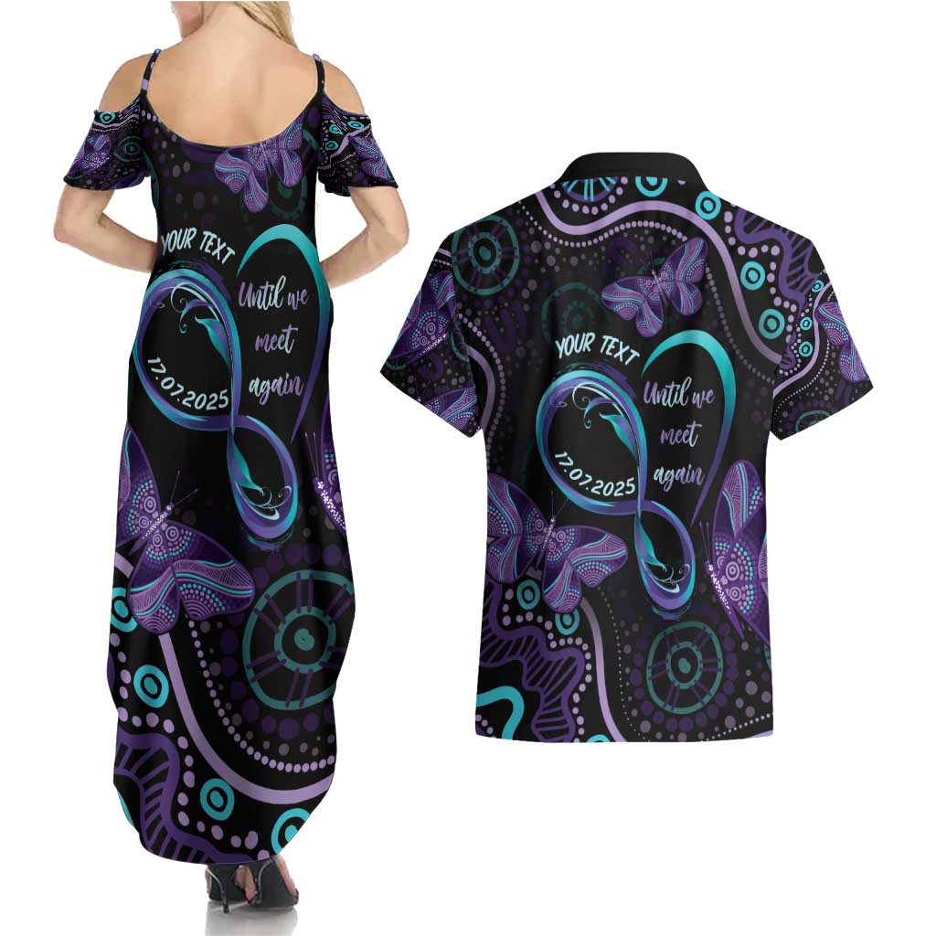 Personalized Australia Infinity Heart Indigenous Couples Matching Summer Maxi Dress and Hawaiian Shirt Fly High Until We Meet Again - Aussie Hoodie