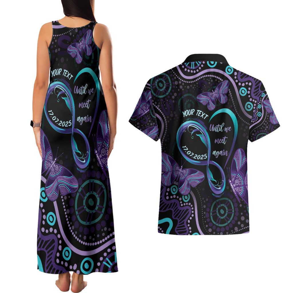 Personalized Australia Infinity Heart Indigenous Couples Matching Tank Maxi Dress and Hawaiian Shirt Fly High Until We Meet Again - Aussie Hoodie