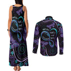Personalized Australia Infinity Heart Indigenous Couples Matching Tank Maxi Dress and Long Sleeve Button Shirt Fly High Until We Meet Again - Aussie Hoodie