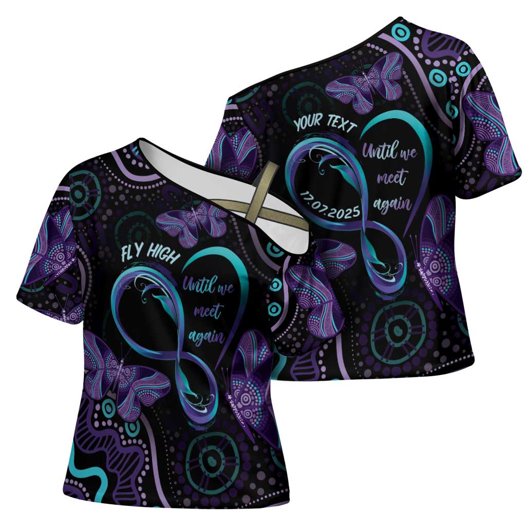 Personalized Australia Infinity Heart Indigenous Cross Shoulder Shirt Fly High Until We Meet Again - Aussie Hoodie