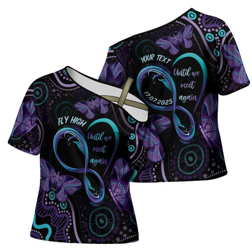 Personalized Australia Infinity Heart Indigenous Cross Shoulder Shirt Fly High Until We Meet Again - Aussie Hoodie