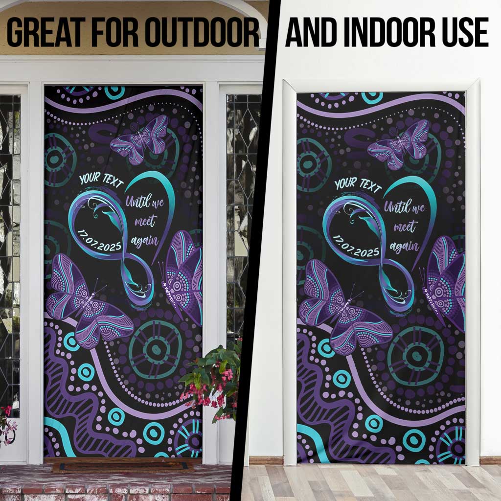 Personalized Australia Infinity Heart Indigenous Door Cover Fly High Until We Meet Again - Aussie Hoodie