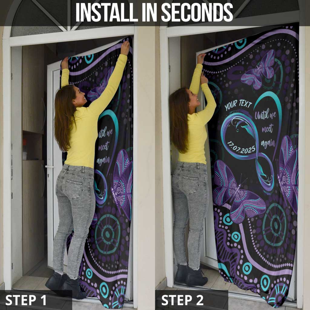 Personalized Australia Infinity Heart Indigenous Door Cover Fly High Until We Meet Again - Aussie Hoodie