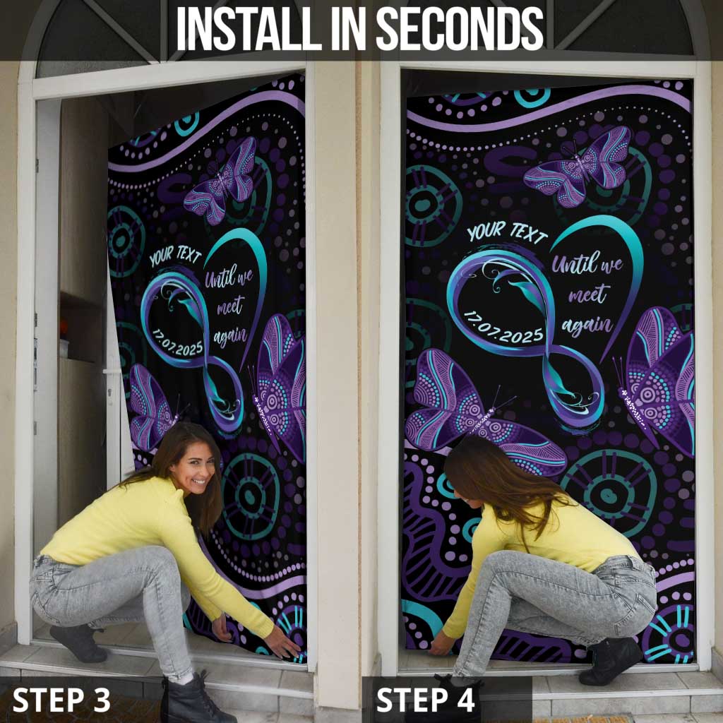 Personalized Australia Infinity Heart Indigenous Door Cover Fly High Until We Meet Again - Aussie Hoodie